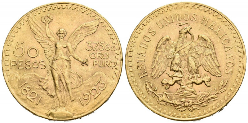 MEXICO. 50 Pesos. (Au. 41,63g/37mm). 1923. (Km#481). EBC.