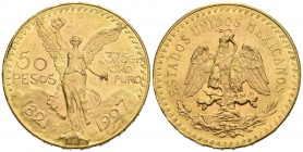 MEXICO. 50 Pesos. (Au. 41,61g/37mm). 1927. (Km#481). EBC+.