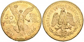 MEXICO. 50 Pesos. (Au. 41,61g/37mm). 1946. (Km#481). EBC.