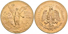 MEXICO. 50 Pesos. (Au. 41,65g/37mm). 1947. (Km#481). EBC+.