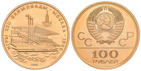 RUSIA (URSS). 100 Rublos. (Au. 17,35g/30mm). 1978. (Km#162). PROOF.
