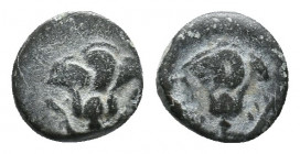 ISLANDS off CARIA. Rhodos, Rhodes. Circa 205-188 BC AE 1,25gr