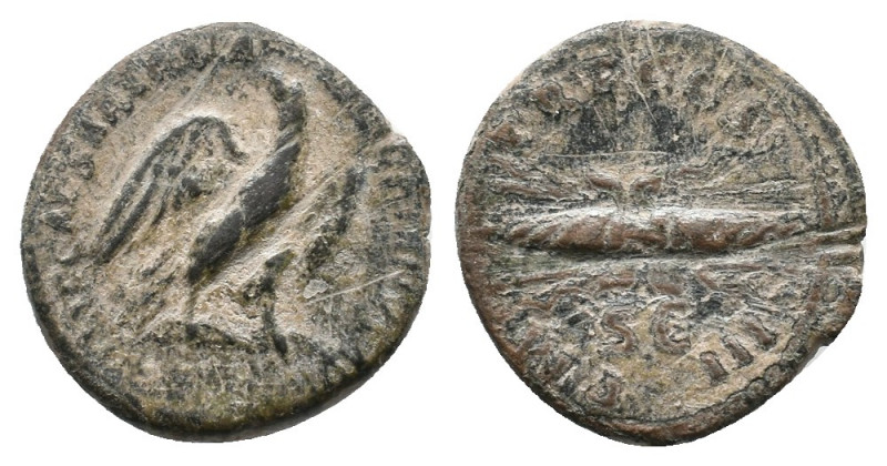 Hadrian, 117 – 138 Quadrans 121-122, Æ 3,29gr