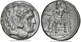 MACEDONIAN KINGDOM. Alexander III the Great (336-323 BC). AR tetradrachm (27mm, 16.84 gm, 8h). NGC Choice XF 4/5 - 2/5. Posthumous issue of Babylon, c...
