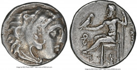 MACEDONIAN KINGDOM. Alexander III the Great (336-323 BC). AR drachm (16mm, 3h). NGC VF. Early posthumous issues of Lampsacus, under Philip III Arrhida...