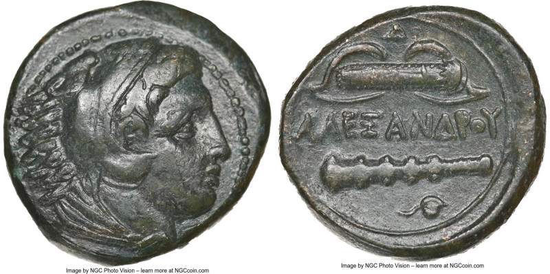 MACEDONIAN KINGDOM. Alexander III the Great (336-323 BC). AE unit (21mm, 8h). NG...