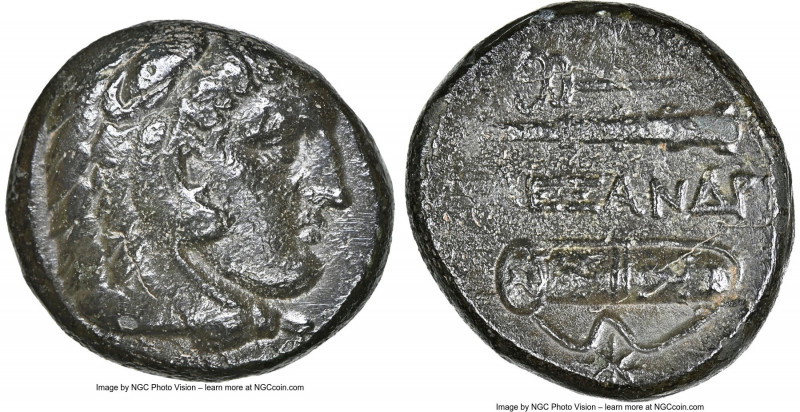 MACEDONIAN KINGDOM. Alexander III the Great (336-323 BC). AE unit (17mm, 3h). NG...