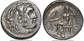MACEDONIAN KINGDOM. Philip III Arrhidaeus (323-317 BC). AR drachm (19mm, 4.33 gm, 12h). NGC Choice AU 5/5 - 5/5. Magnesia ad Maeandrum, ca. 323-319 BC...