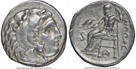MACEDONIAN KINGDOM. Philip III Arrhidaeus (323-317 BC). AR drachm (18mm, 6h). NGC Choice VF. Lifetime issue of Lampsacus, ca. 323-317 BC. Head of Hera...