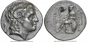 THRACIAN KINGDOM. Lysimachus (305-281 BC). AR tetradrachm (30mm, 1h). NGC XF, brushed. Parium, 287/6-282/1 BC. Diademed head of deified Alexander III ...