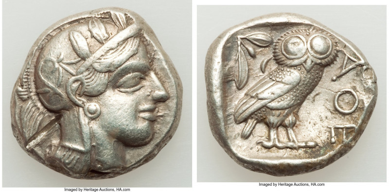 ATTICA. Athens. Ca. 440-404 BC. AR tetradrachm (23mm, 17.13 gm, 1h). Choice VF, ...