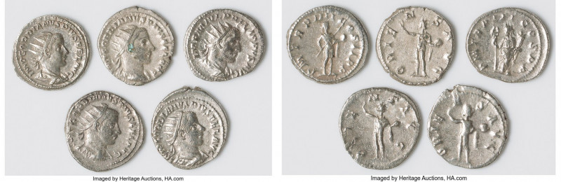 ANCIENT LOTS. Roman Imperial. Lot of five (5) AR antoniniani. VF-Choice VF. Incl...