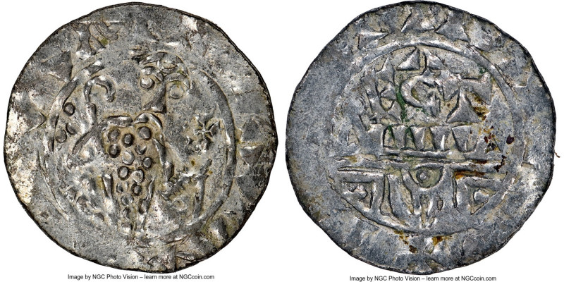 Utrecht. Willem van Pont Denar ND (1054-1076) UNC Details (Bent) NGC, 17mm. 0.49...