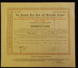 Hankow Race Club and Recreation Ground,&nbsp;First Mortgage debenture for $100, 1923, no.2203, black and red on buff paper, embossed seal depicts hors...