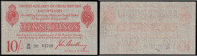 Ten Shillings Bradbury T12.1 issued 1915 series B/34 01766 VF two tiny pinholes 

Estimate: GBP 100 - 180