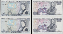 ERROR - Five Pounds 1980 Duke of Wellington B343 without signature (2) consecutive numbers DU71 446761 and 762 Unc

Estimate: GBP 75 - 200
