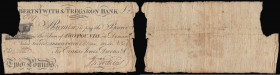 Aberystwyth & Tregaron Bank, Cardiganshire &pound;2 dated 1814, No.6887 for Evans, Jones, Davies & Co., (Black Sheep Bank), Grant 12, VG with a sectio...
