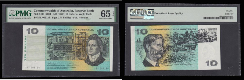 Australia 10 Dollars (1972) Philips and Wheeler Pick 40d (R304) Gem Uncirculated...