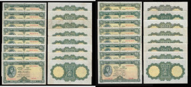 Ireland - Republic One Pounds Lady Lavery 1957-1960 (4) F-VF, 1962 -1975 (12) nF-GVF 

Estimate: GBP 25 - 75