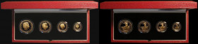 Britannia Gold Proof Set 1999 the 4-coin set comprising &pound;100 1997 Gold One Ounce, &pound;50 1997 Gold Half Ounce, &pound;25 1997 Gold Quarter Ou...