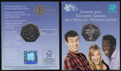 Fifty Pence 2009 Blue Peter - Winner's Edition S.LO1 Lustrous UNC on the card of issue

Estimate: GBP 150 - 250