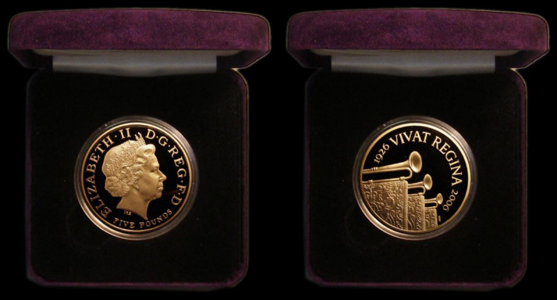 Five Pound Crown 2006 Queen Elizabeth II 80th Birthday Gold Proof nFDC/FDC the o...