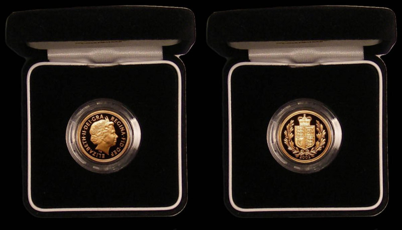 Sovereign 2002 Shield Reverse S.SC5 Gold Proof FDC in the Royal Mint box of issu...