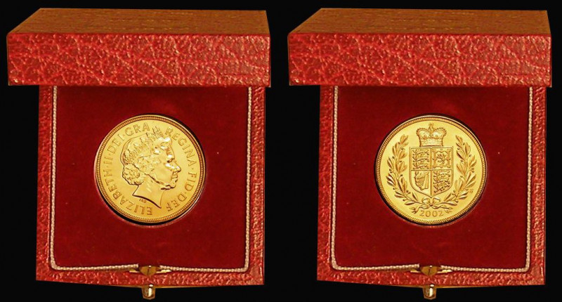 Sovereign 2002 Shield Reverse S.SC5 UNC and lustrous with a hint of toning, in a...