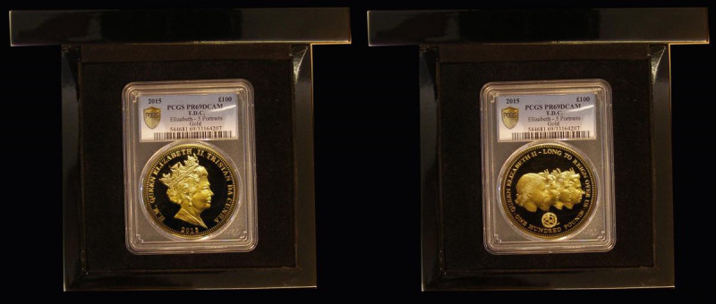 Tristan da Cunha &pound;100 Gold 2015 Queen Elizabeth II - The Longest Reigning ...