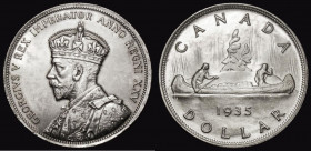 Canada Dollar 1935 KM#30 UNC or near so and lustrous with some small edge nicks and some light toning in the fields

Estimate: GBP 40 - 60
