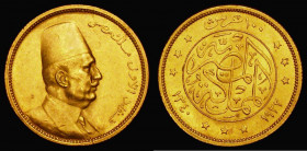 Egypt 100 Piastres Gold 1922 (AH1340) KM#341 NEF/EF and lustrous

Estimate: GBP 400 - 500