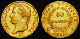France 40 Francs Gold 1811A KM#696.1 GVF/VF the obverse with some scratches

Estimate: GBP 600 - 700