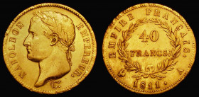France 40 Francs Gold 1811A KM#696.1 VF the obverse with a small flan flaw

Estimate: GBP 550 - 650