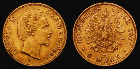 German States - Bavaria Five Marks Gold 1877D KM#904 GVF/VF this type and denomination only struck in gold for two years

Estimate: GBP 250 - 350
