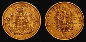 German States - Hamburg Five Marks Gold 1877J KM#605 NVF/VF a scarce one-year type

Estimate: GBP 250 - 350