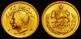 Iran 2 1/2 Pahlavi Gold SH1339 (1960) KM#1163 A/UNC and lustrous, only 1682 pieces minted

Estimate: GBP 900 - 1200
