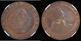 Isle of Man Halfpenny 1798 Copper Proof Restrike S.7416 in an NGC holder and graded PF62 BN

Estimate: GBP 350 - 500