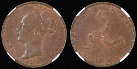 Isle of Man Halfpenny 1839 S.7418 in an NGC holder and graded MS64 BN, a most attractive example with traces of mint lustre

Estimate: GBP 180 - 250