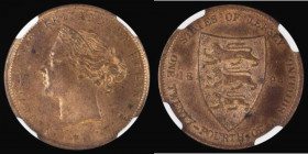 Jersey 1/24th Shilling 1894 S.7007 in an NGC holder and graded MS63 RB

Estimate: GBP 35 - 55