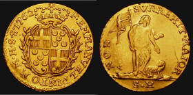 Malta Ten Scudi Gold 1762 KM#270 VF Ex-jewellery (edge mount), the surfaces with some hairlines, the surfaces considerably superior to most ex-jewelle...