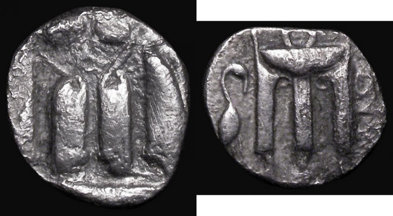 Ancient Greece - Bruttium, Kroton Silver Stater (510-480BC) Obverse: Delphic tri...