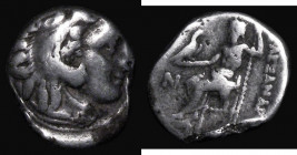 Ancient Greece - Macedonia Silver Drachm Alexander III (310-301BC) Kolophon Mint, Obverse: Head of Herakles right, wearing lionskin head-dress, Revers...
