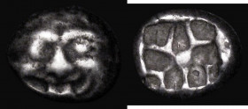 Ancient Greece - Parion, Mysia 3/4 Drachm 5th Century BC, Obverse: Gorgoneion head, Reverse: An irregular incuse punch, 32mm diameter, 3.21 grammes, S...