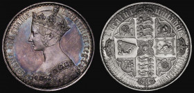 Crown 1847 Gothic UNDECIMO ESC 288, Bull 2571 EF the obverse with some hairlines and contact marks under magnification, but with and attractive and co...