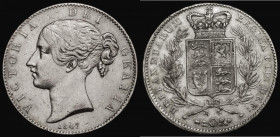 Crown 1847 Young Head, incomplete E in ET on edge, ESC 286, Bull 2568, About VF/VF the obverse with some contact marks 

Estimate: GBP 250 - 300