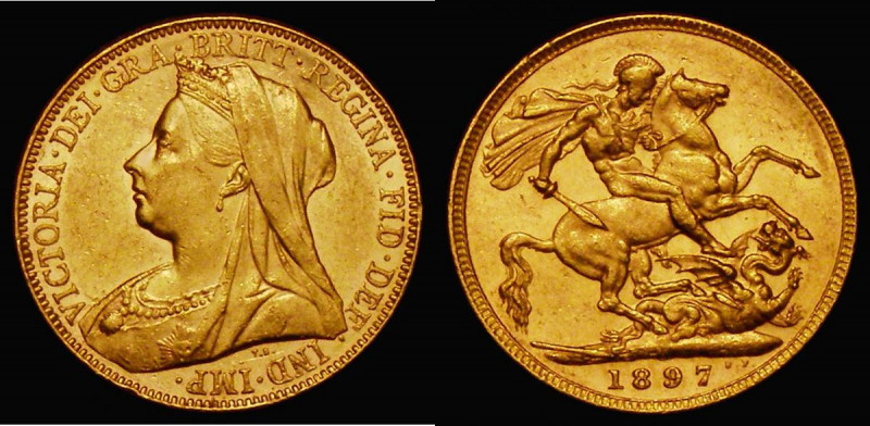 Sovereign 1897M Marsh 157 GVF/NEF and lustrous the obverse with some contact mar...