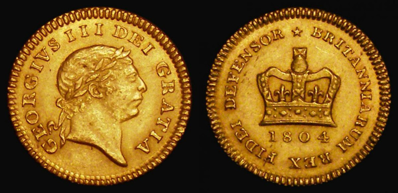 Third Guinea 1804 S.3740 with an attractive tone in the legends EF

Estimate: ...