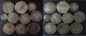World 17th to 19th Century in silver a small and interesting group (10) German States - Brunswick- Luneburg-Calenberg 12 Mariengroschen 1677 KM#136 Go...