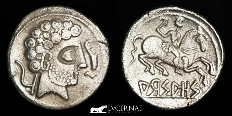 Ancient Hispania - Arsaos (Jaca, Huesca). Silver denarius (3,58 g., 19 mm.) 120 ...