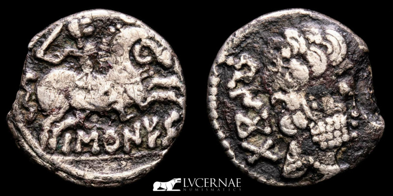 Ancient Hispania - Bascunes (Pamplona). Silver denarius (2,75 g., 17 mm.). Minte...